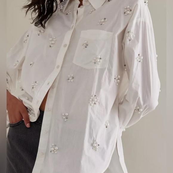 Maeve by Anthropologie Bennet button down shirt SMALL - Picture 3 of 4